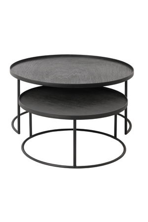 Round Tray Coffee Table set (2) | Ethnicraft | OROA TRADE
