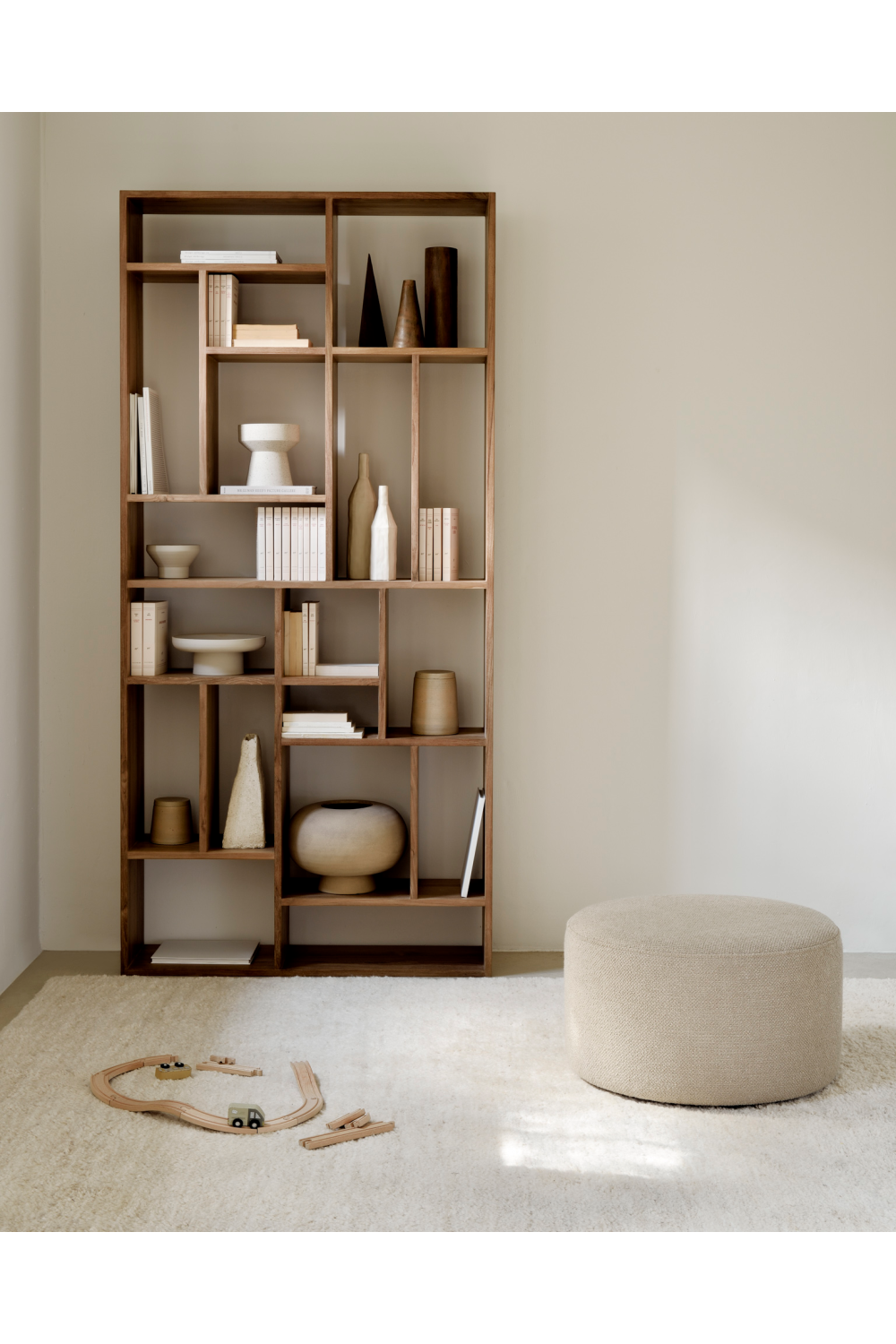 Cream Wool Area Rug | Ethnicraft Dunes | Oroa.com