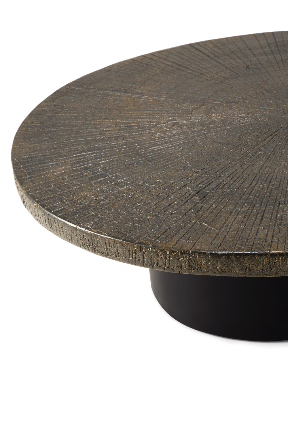 Metallic Oval Coffee Table | Ethnicraft Slice | Oroa.com