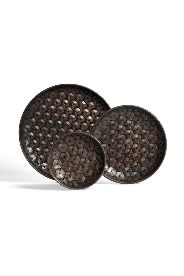 Brown Mahogany Bowl Set (3) | Ethnicraft Tampa | OROA.COM