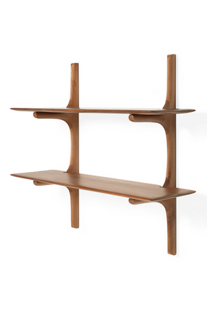 Varnished Mahogany Wall Shelf | Ethnicraft PI | Oroa.com