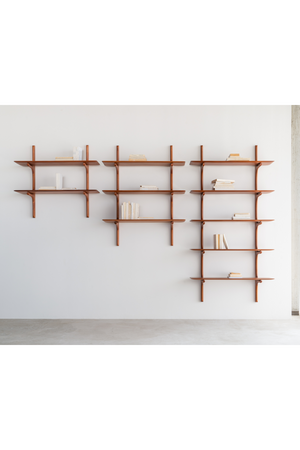 Varnished Mahogany Wall Shelf | Ethnicraft PI | Oroa.com