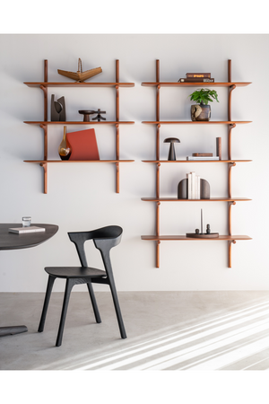 Varnished Mahogany Wall Shelf | Ethnicraft PI | Oroa.com