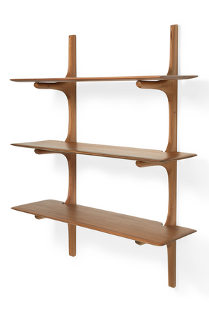 Varnished Mahogany Wall Shelf | Ethnicraft PI | Oroa.com