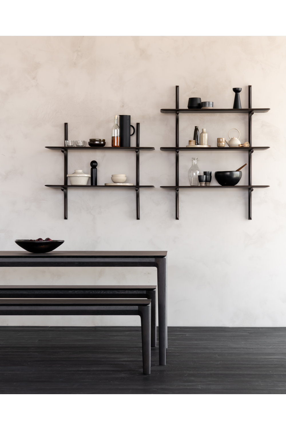 Brown Mahogany Wall Shelf | Ethnicraft PI | Oroa.com