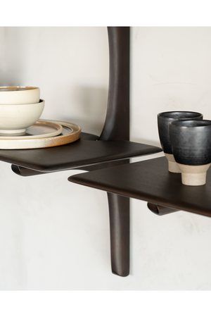 Brown Mahogany Wall Shelf | Ethnicraft PI | Oroa.com