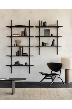 Brown Mahogany Wall Shelf | Ethnicraft PI | Oroa.com