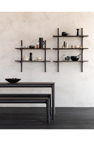 Brown Mahogany Wall Shelf | Ethnicraft PI | Oroa.com