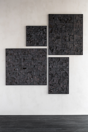 Wooden Geometric Relief Wall Art | Ethnicraft Bricks | Oroa.com