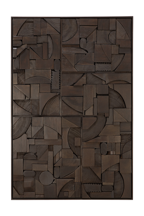 Wooden Geometric Relief Wall Art | Ethnicraft Bricks | Oroa.com