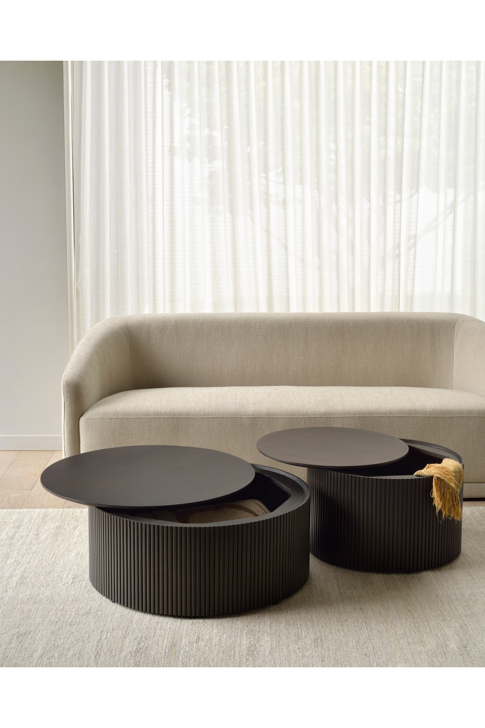 Round Storage Coffee Table | Ethnicraft Roller Max | Oroa.com