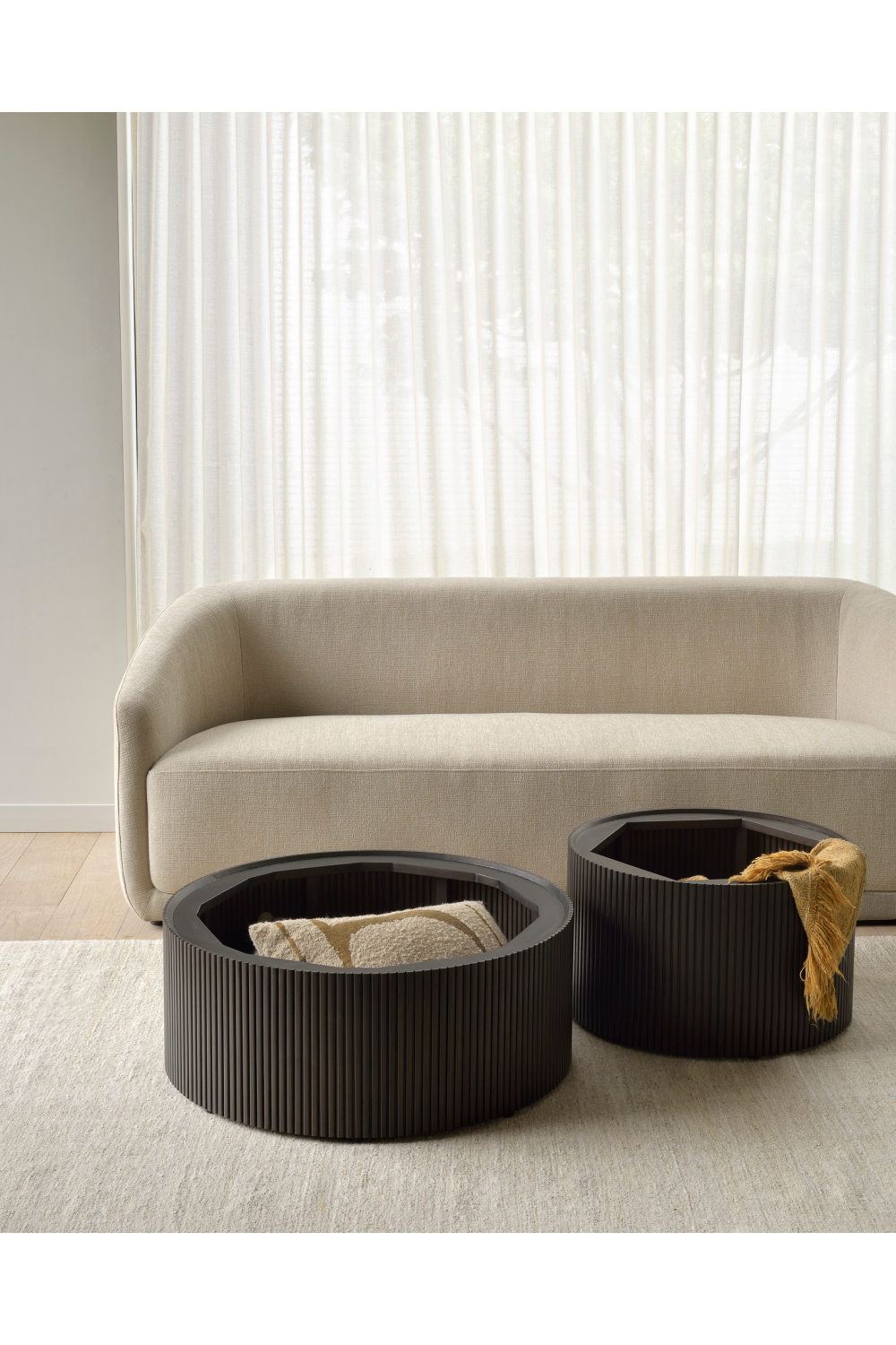 Round Storage Coffee Table | Ethnicraft Roller Max | Oroa.com