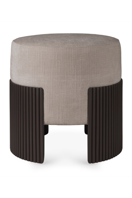 Cushioned Mahogany Pouf | Ethnicraft Roller Max | Oroa.com