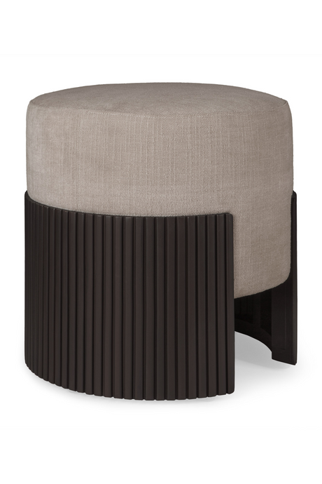 Cushioned Mahogany Pouf | Ethnicraft Roller Max | Oroa.com