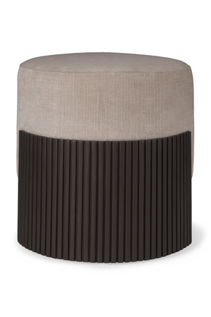 Cushioned Mahogany Pouf | Ethnicraft Roller Max | Oroa.com
