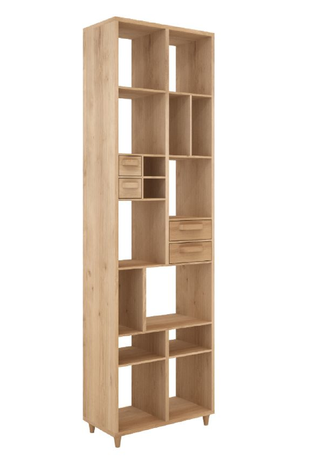 Oak Bookcase With Drawers | Ethnicraft Pirouette | Oroa.com