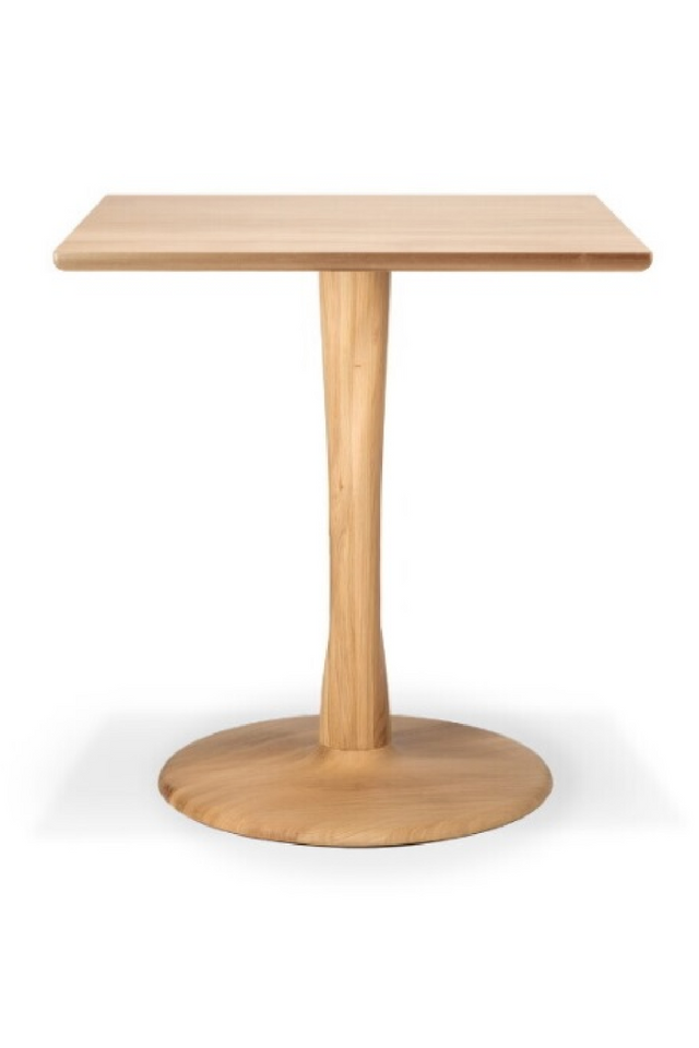 Square Pedestal Dining Table | Ethnicraft Torsion | OROA.COM