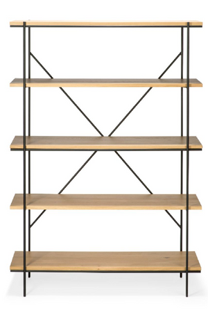 Solid Oak 5-Layer Bookcase | Ethnicraft Rise | OROA