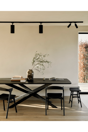 Rectangular Black Oak Dining Table | Ethnicraft Mikado | Oroa.com