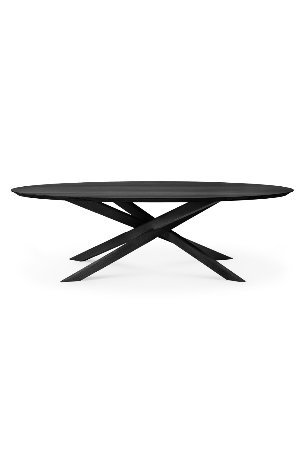 Oval Black Oak Dining Table | Ethnicraft Mikado | Oroa.com