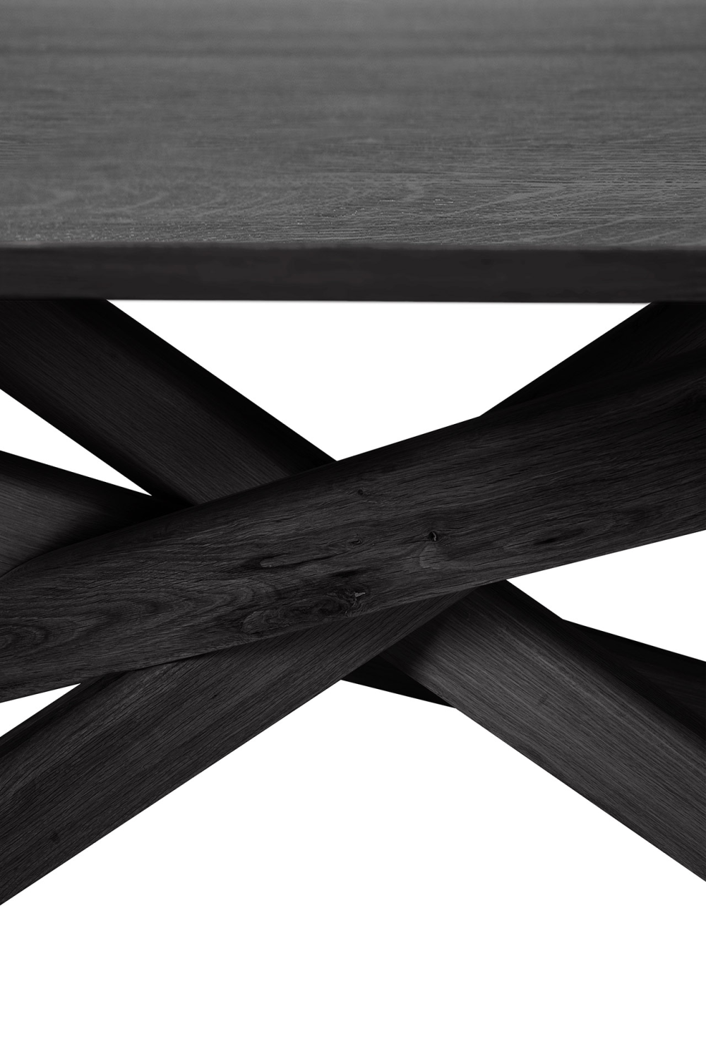 Oval Black Oak Dining Table | Ethnicraft Mikado | Oroa.com