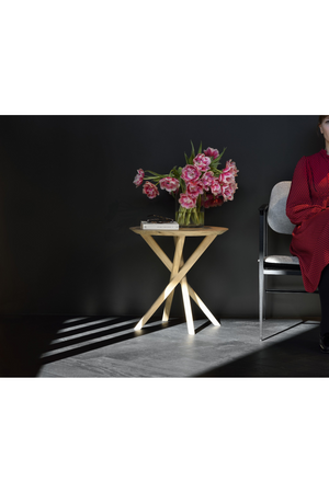 Round Cross Leg Side Table | Ethnicraft Mikado | OROA.com