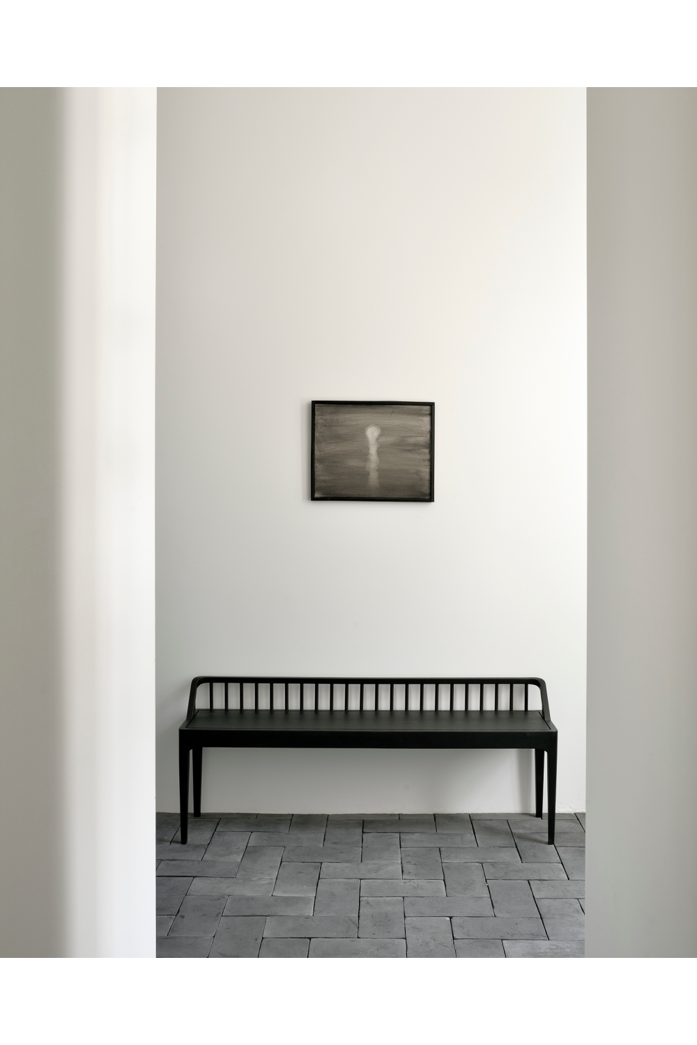 Modern Nordic Black Oak Bench | Ethnicraft Spindle | Oroa.com