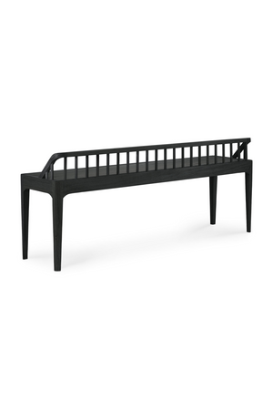 Modern Nordic Black Oak Bench | Ethnicraft Spindle | Oroa.com