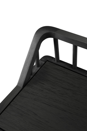 Modern Nordic Black Oak Bench | Ethnicraft Spindle | Oroa.com