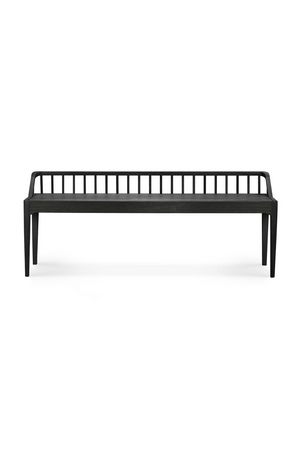 Modern Nordic Black Oak Bench | Ethnicraft Spindle | Oroa.com