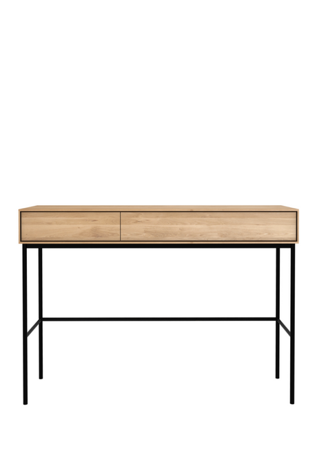 Varnished Oak 2-Drawer Desk | Ethnicraft Whitebird | Oroa.com