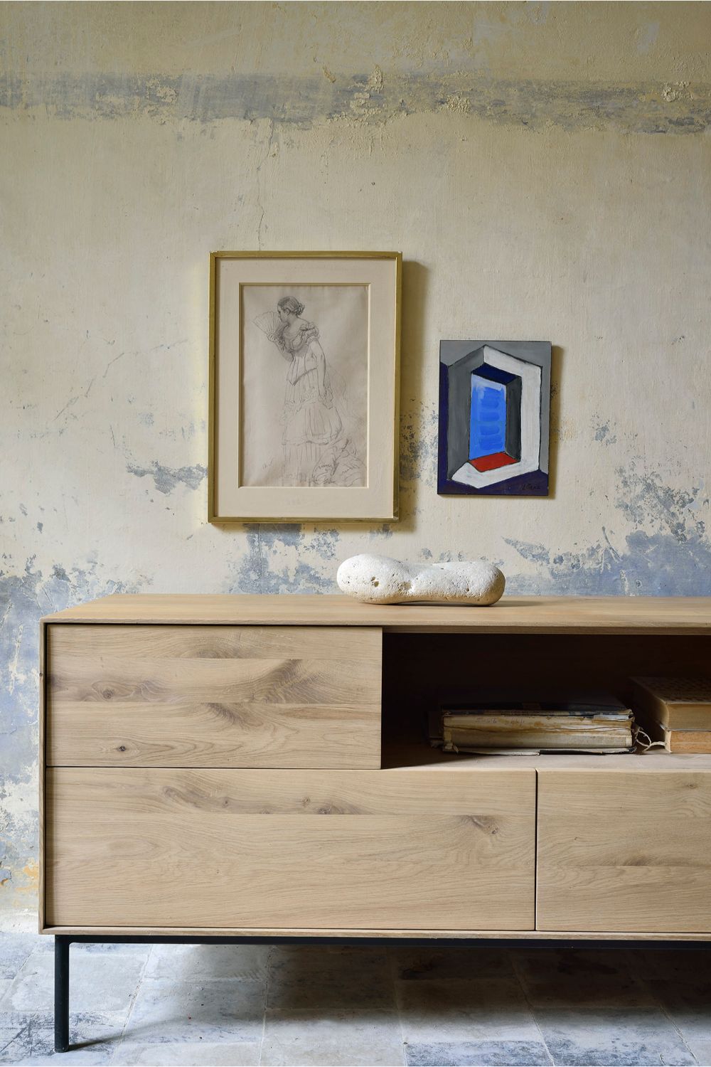 Solid Oak TV Cupboard | Ethnicraft Whitebird | Oroa.com