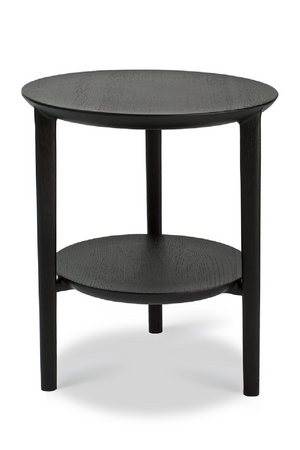 Circular Tiered Black Oak Side Table | Ethnicraft Bok | Oroa.com