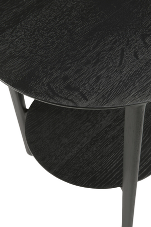 Circular Tiered Black Oak Side Table | Ethnicraft Bok | Oroa.com