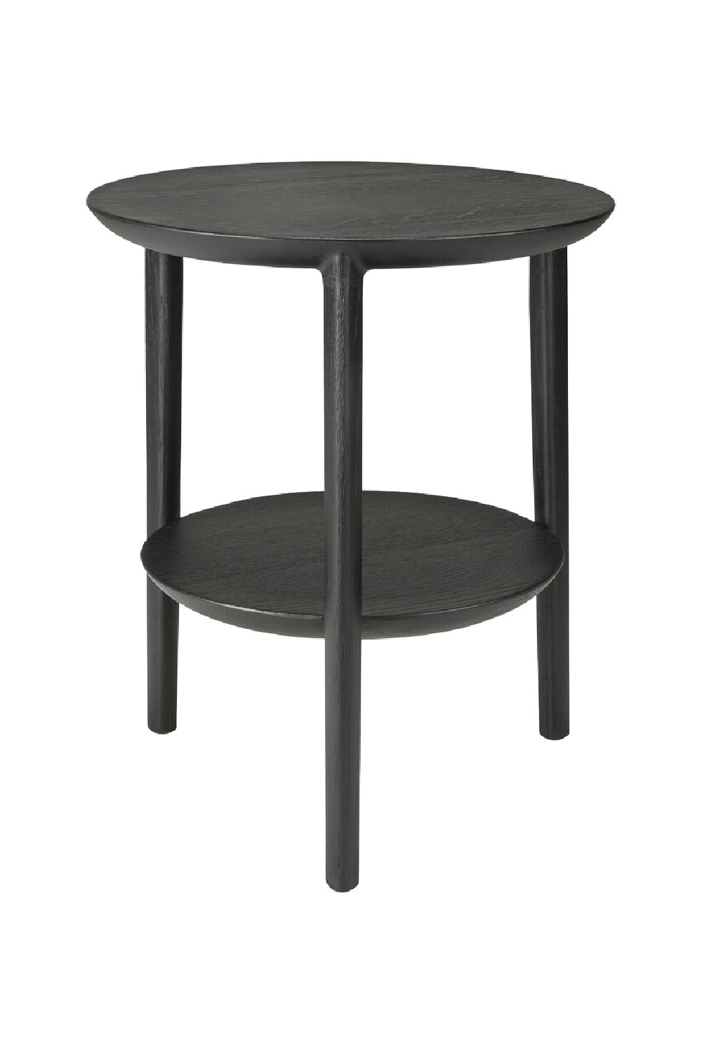 Circular Tiered Black Oak Side Table | Ethnicraft Bok | Oroa.com