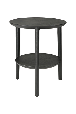 Circular Tiered Black Oak Side Table | Ethnicraft Bok | Oroa.com