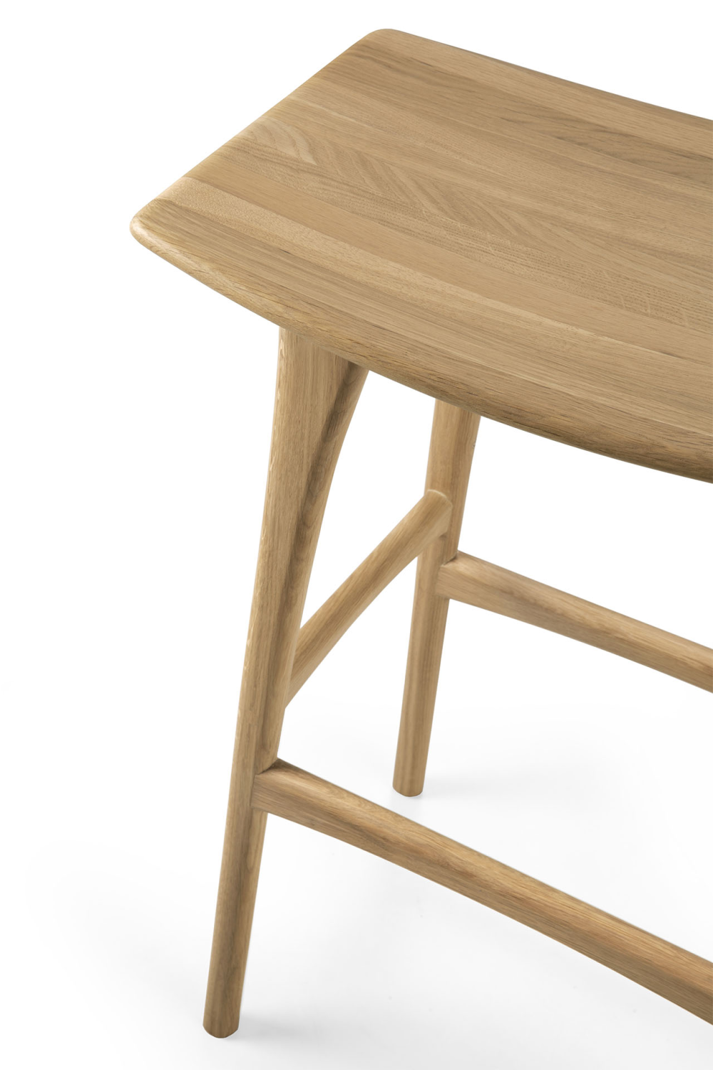 Wooden Backless Barstool | Ethnicraft Osso | Oroa.com