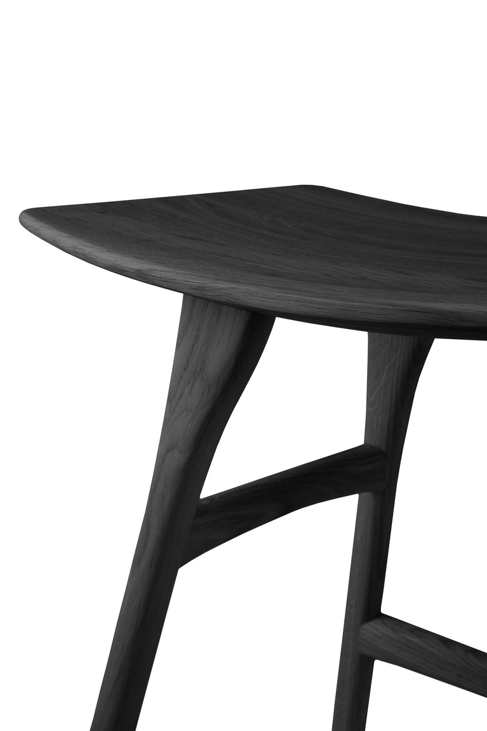 Black Oak Accent Stool | Ethnicraft Osso | Oroa.com