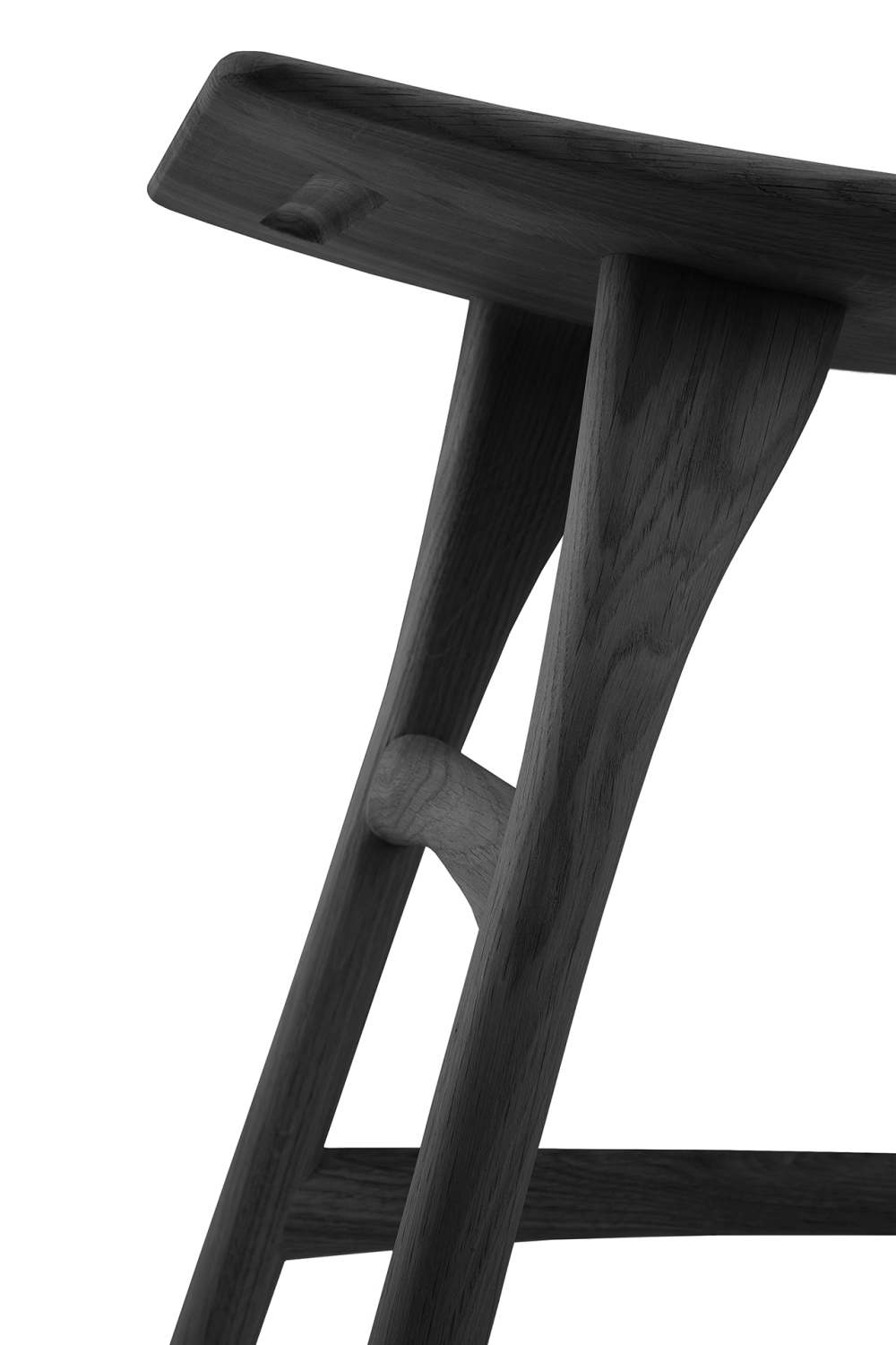 Black Oak Accent Stool | Ethnicraft Osso | Oroa.com