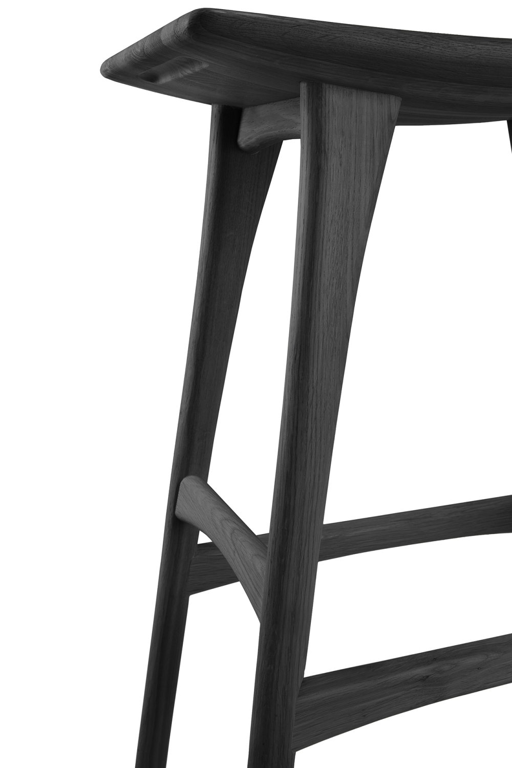 Wooden Backless Barstool | Ethnicraft Osso | Oroa.com
