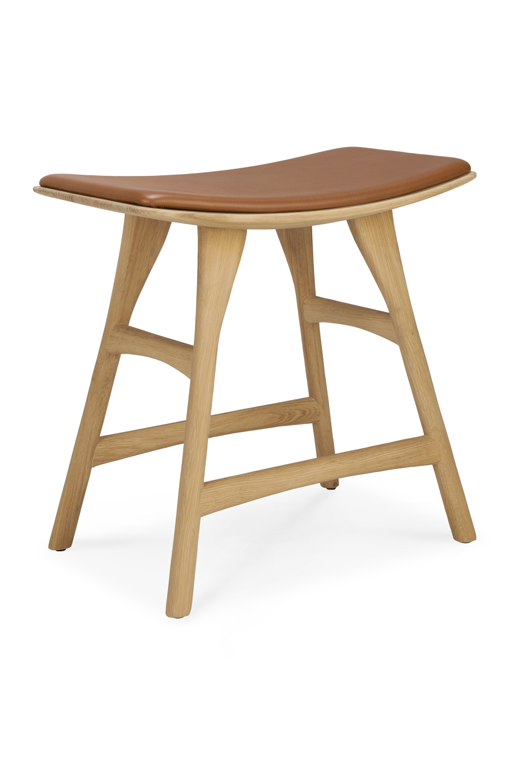 Upholstered Oak Dining Stool | Ethnicraft Osso | Oroa.com