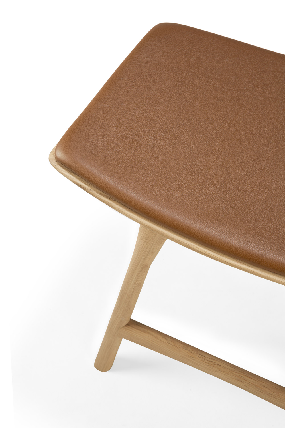 Upholstered Oak Dining Stool | Ethnicraft Osso | Oroa.com