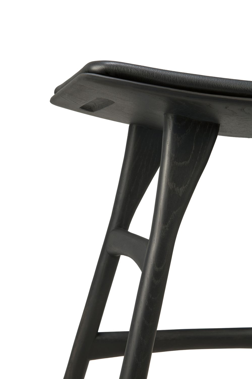 Black Oak Accent Stool | Ethnicraft Osso | Oroa.com