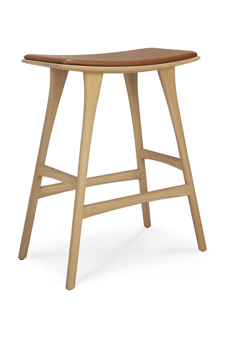 Modern Upholstered Oak Counter Stool | Ethnicraft Osso | Oroa.com
