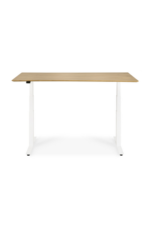 White Metal Adjustable Desk Base | Ethnicraft Bok | Oroa.com