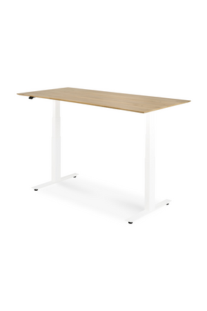 White Metal Adjustable Desk Base | Ethnicraft Bok | Oroa.com