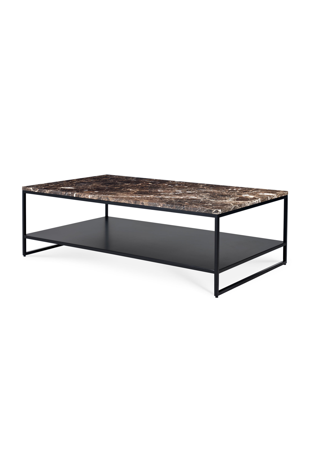 Rectangular Dark Marble Coffee Table | Ethnicraft Stone | OROA.COM