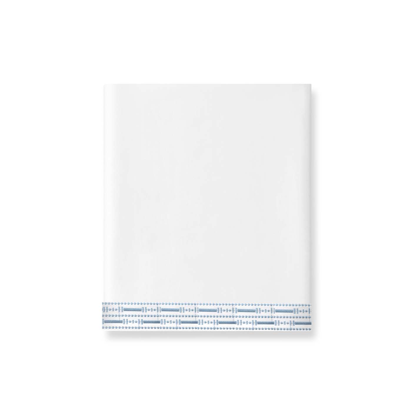 400TC Percale Embroidered Flat Sheet | Amalia Home Memória | Oroa.com