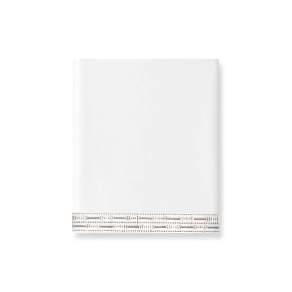 400TC Percale Embroidered Flat Sheet | Amalia Home Memória | Oroa.com