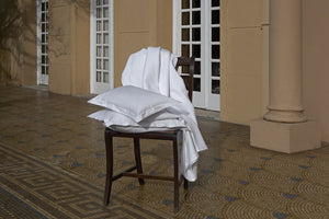 White Combed Cotton Euro Sham | Amalia Home Sintra   | Oroa.com
